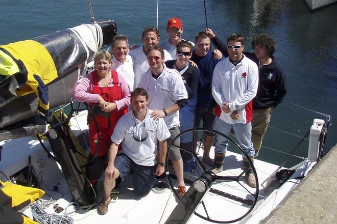 Melbourne to Stanley Race - Ocean Racing Club of Victoria (ORCV), Melbourne(AUS) - 3/11/07   <br />
Paul Bucholtz (second from left) and his crew on Extasea (DK46) were all smiles after learning they had taken out IRC and AMS handicap. © Simon Dodds